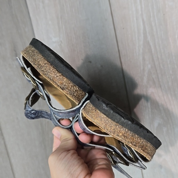 Naot Women 3 Strps Leather Sandals shoes sz 37/6 - Picture 4 of 12